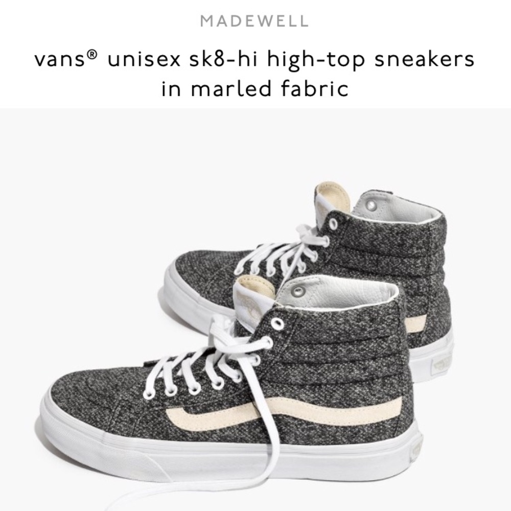 Vans for Madewell unisex sk8 hi-top sneaker